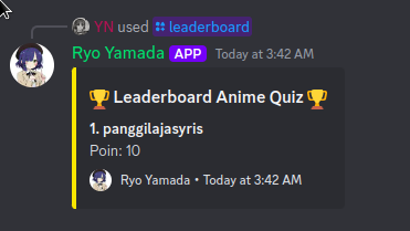 Tampilan Leaderboard